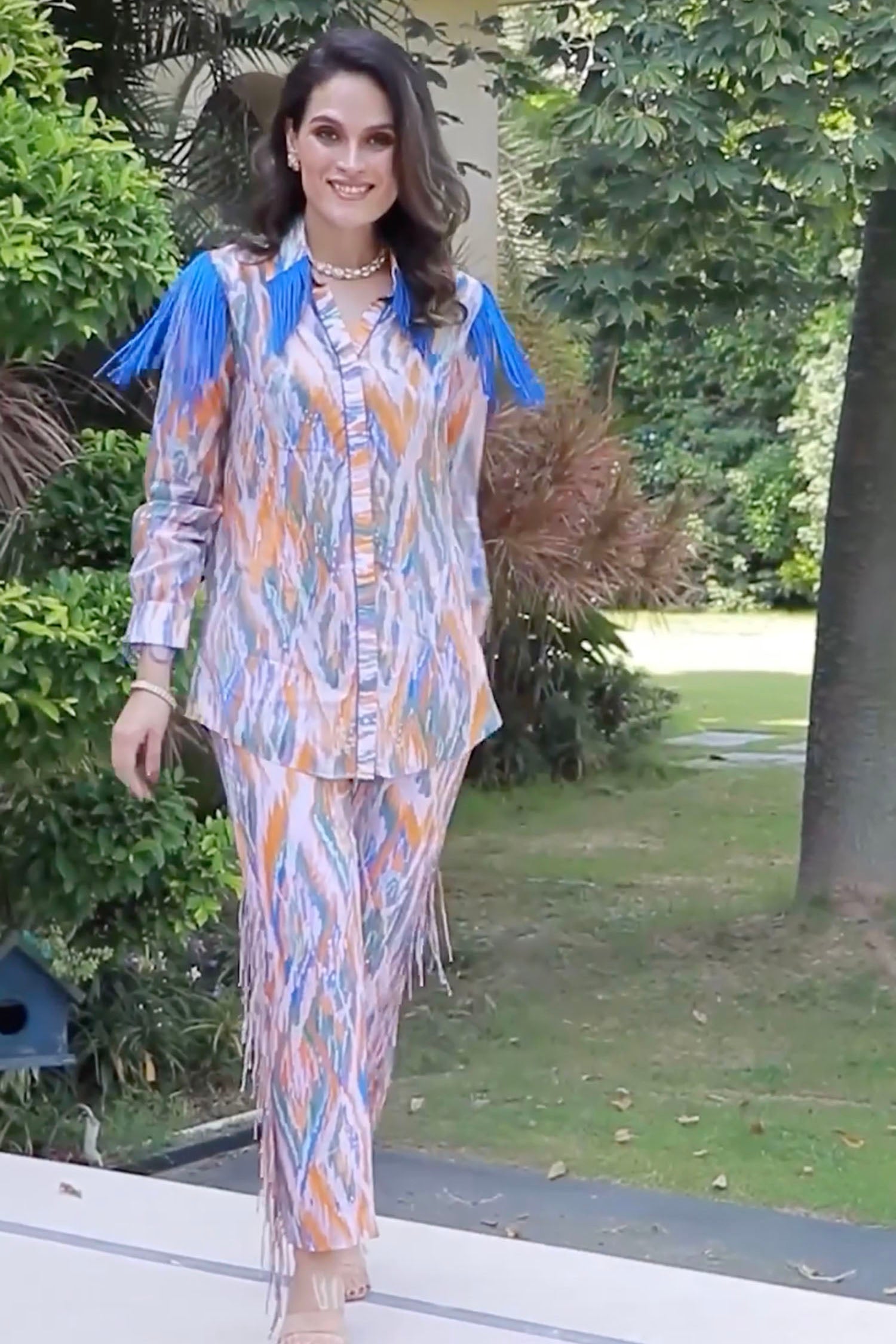 Toba Printed & Fringed Set