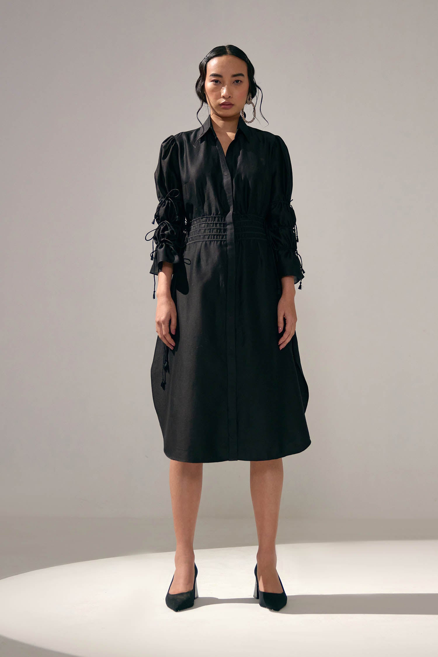 Dazzle Tie-Up Dress With Bib