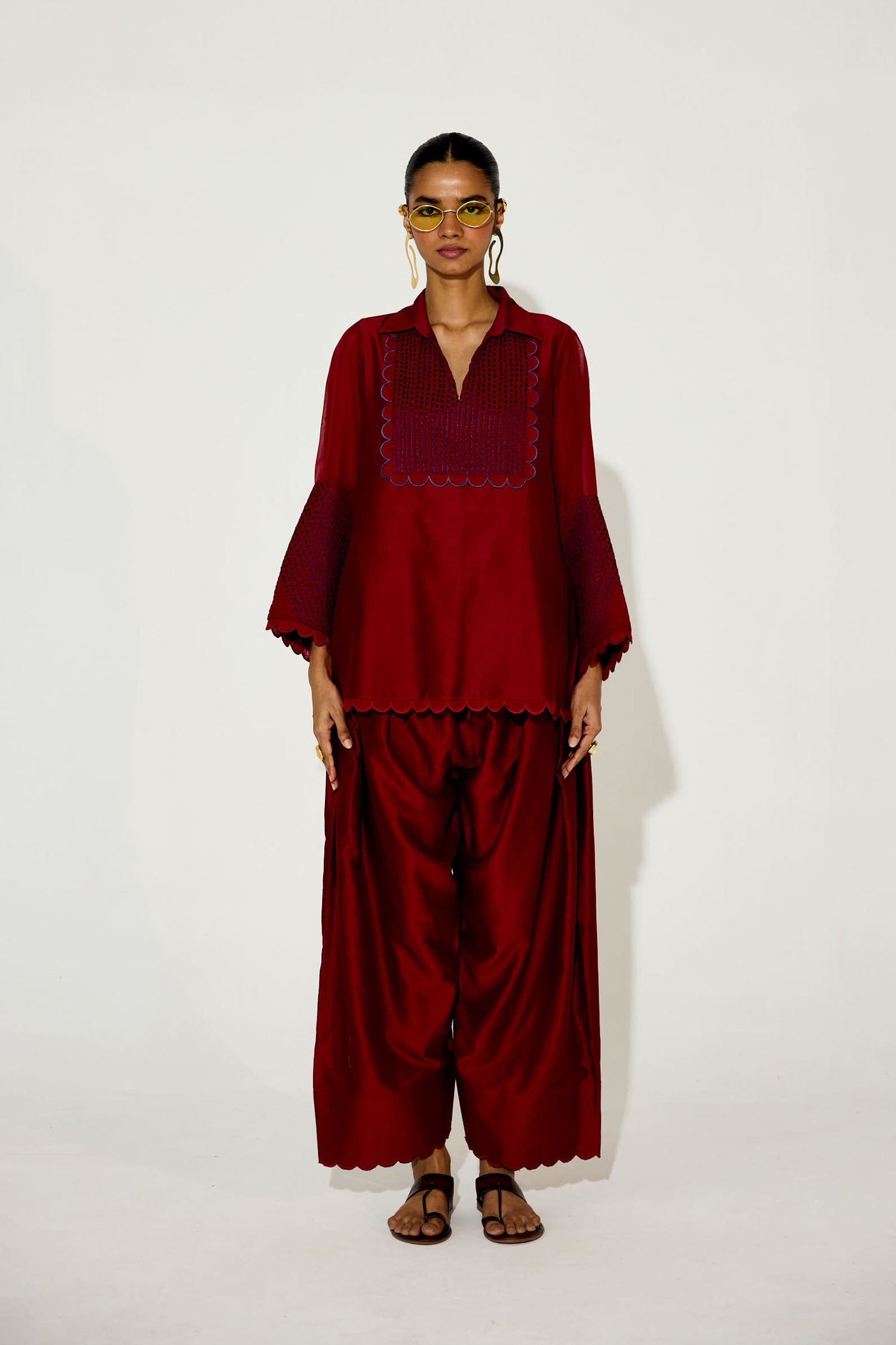 Zara Farshi Co-ord (Signature Red)