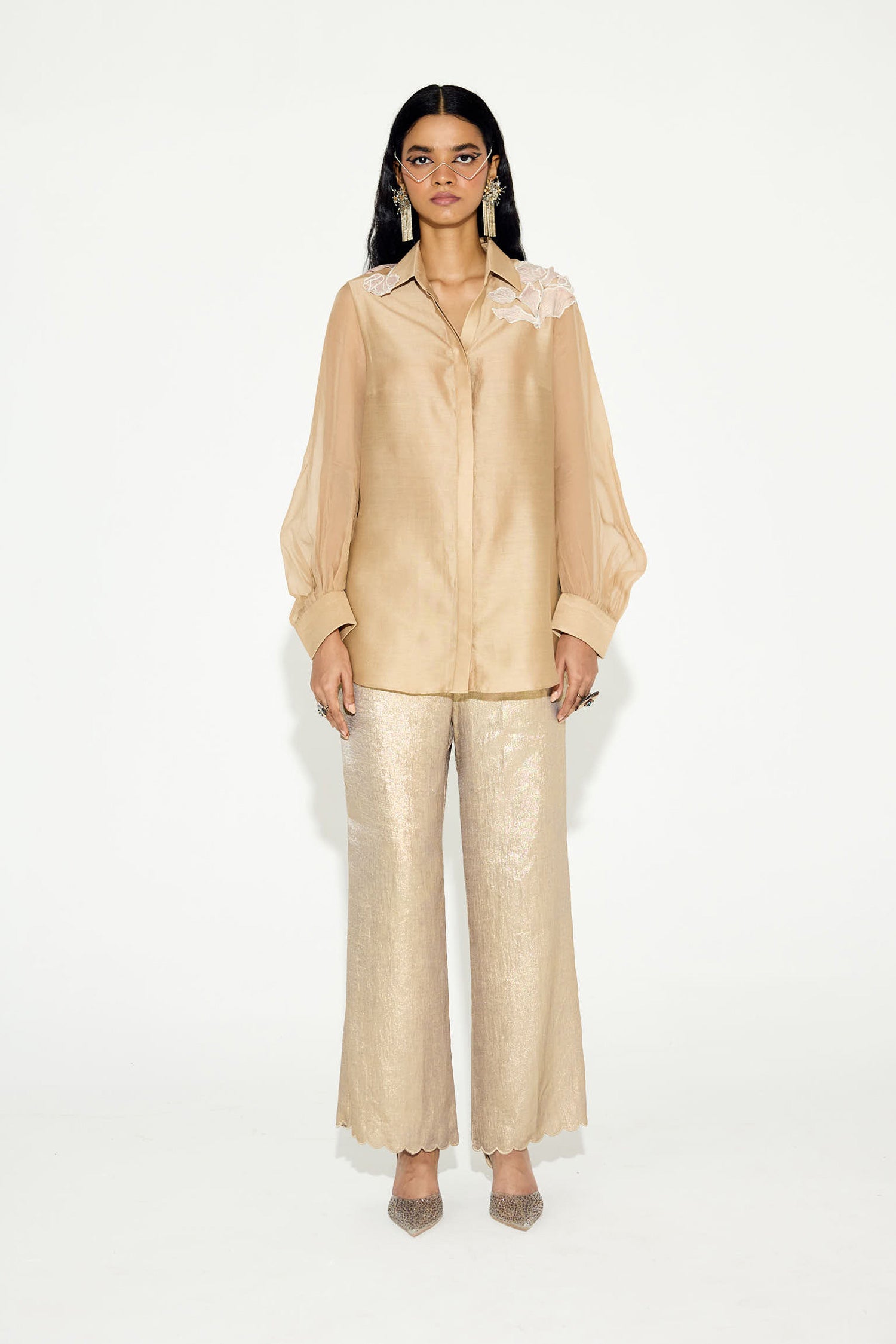 Coco Dusk (Vintage Beige) 3D Metallic Co-ord