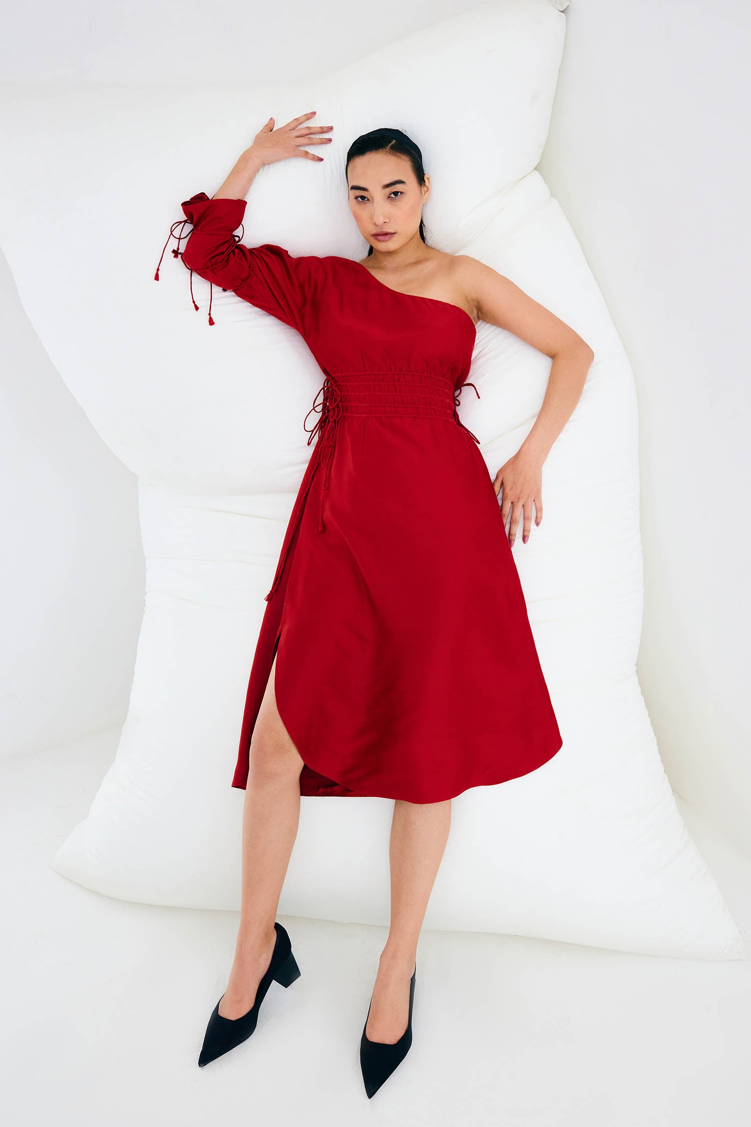 Flame Tie-Up Dress