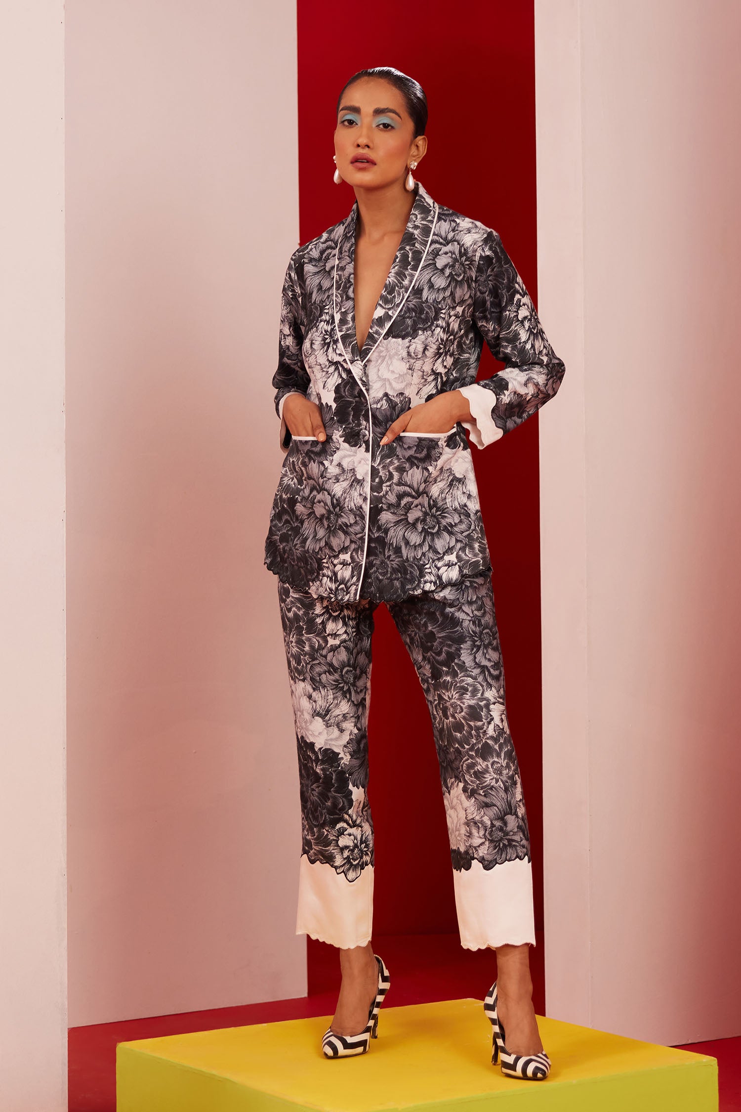 Kim Printed Blazer Set